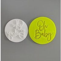 Cake decoration oh baby Cutter stamp embosser holiday Fondant plastic cutter Cake Mould tools fondant Baking
