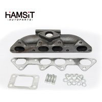 Hamsit Cast Iron Turbo Manifold For Honda Accord 94-02 EX LX F22 F22B F23A 2.2L/2.3L SOHC Flanged T3