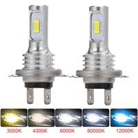 2Pcs LED CSP H7 H4 H11 H8 H9 H16JP H3 H1 Car Lamps Fog Light Bulbs 9005 9006 Auto Driving Headlamp 12V 24V 80W Headlights
