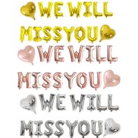 16inch We Will Miss You Balloon Banner Farewell Party Supplies Going Away Party Retirement Party Office Work Party Decoration