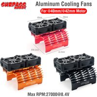 RC Fan Surpsshobby RC Heatsink With Dual Cooling Fan RC Car Accessories for Hobbywing Leopard 4268 4274 4092 1/8 1/10 RC Car