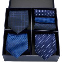 Gift box packing Silk Ties For Men Novelty Hanky Set 3 Styles Men's Tie Formal Red Cravat for Wedding Business Necktie