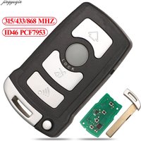 Jingyuqin télécommande pour BMW série 7 E65 E66 315/315LP/433/868MHZ ID46 PCF7953 puce CAS1 HU92 4 boutons porte-clés de voiture