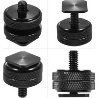 1/4" Tripod Mount Screw with Double Layer to Flash Hot Shoe Adapter Holder Mount Photo Studio Accessories