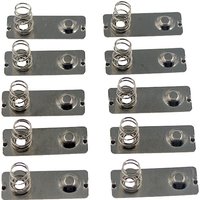 10pcs/ 24x9mm Replacement Metal Batteries Spring Contact Plate Silver For AA AAA Battery case