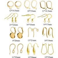 20Pcs/Lot Stainless Steel French Earring Clasps Hooks Earwire Settings Base Hoops Earrings Accessories DIY For Jewelry Making