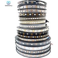 DC12V WS2815 5050RGB 5m/Roll 30/60/144leds/m Black/White PCB IP30/IP65/IP67 Individually Addressable Smart LED Pixel Strip Light