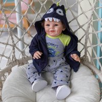 55CM Reborn bébé Shaya dans garçon Version visage doux mignon bébé enfant en bas âge garçon poupée 3 mois réel bébé taille réaliste doux au toucher câlin