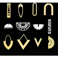 10pcs/lot 316 Stainless Steel Semicircle Bar Charm Pendant for Necklaces Wholesale Round Geometric Charms for DIY Jewelry Making