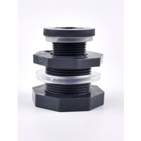1pc 1/2"-2" Female Thread PVC Water Tank Connector End Cap Aquarium Fish Tank Drainage PIpe Adapter Garden Irrigation Tube Joint