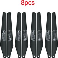 8PCS RC Helicopter Propeller 9cm/10cm/15cm/16cm/17cm/24cm Fan Blades Paddle CW CCW Black A B Props Universal for Aircraft Model