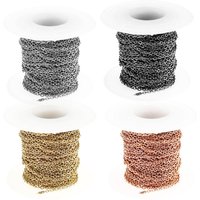 Bulk Chain 20meters/roll Stainless Steel Cable Link Chains 1.2/1.5 /2.0/2.5mm for DIY Necklace Jewelry Making Craft