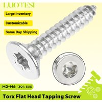 Star Torx Flat Countersunk Head Self Tapping Screw 304 Stainless Steel M2 M2.3 M2.6 M3 M3.5 M4 M5 M6 Six Lobe Tapping Wood SCrew