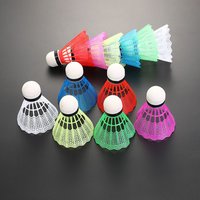 Sport Supplies 12PCS Windproof Badminton Foam Head Stable Durable Nylon Shuttlecock Ball Wind Resistance Training Accessoires