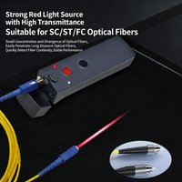 2025 New Red Light Visual Fault Locator 10-50MW VFL Recargable Fiber Optic RED Light Pen Fiber Optic Cable Test FTTH