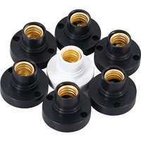 5pcs/lot Plastic E14 Base with Hole for Wire, Screw Light Bulb Lamp Socket Holder, White Base Lamp Socket, Led Light Bulb Holder