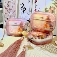 earphone cover for AirPods Pro3 case Chinese Crane Powder Pagoda for AirPods Pro2/PRO /2nd /4th generation protective covers