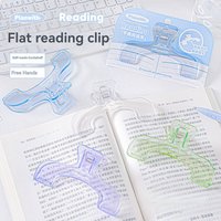 1PC Flat Reading Clip Treasure Cover Transparent Memo Clip Anti Book Flipping Student Folder