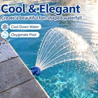 Universal Swimming Pool Fountain Waterfall Sprinkler Aeration Cooling System Easy Install for Above Ground & Inground Pool