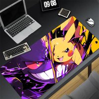 Gaming Mouse Pad HD Computer Office Game P-pokemonS Mousepad Rubber Anti-slip Long Keyboard Pad G-gengar P-pikachu Cute Desk Mat