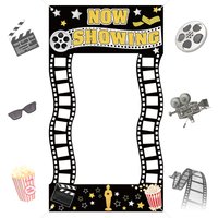 Movie Night Party Decorations Movie Theme Photo Booth Props Now Showing Banner Movie Night Party Backdrop Film Party Supplies