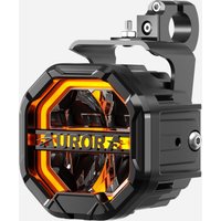 Aurora Driving System Dual Colour Yellow White Spotlight Led Lights Bike Motorbike Headlights for Motorcycle Mot