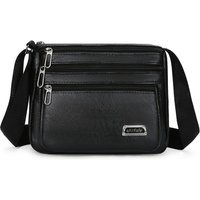 PU Leather Men's Crossbody Bag Waterproof Phone Bag Shoulder Bag Casual Handbag Large Capacity Business Man Messenger Bag