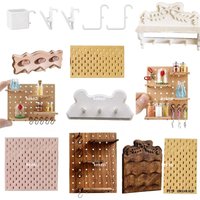 Miniature Wall-mounted Unit,mini Hole Board Storage Rack Dollhouse Toys Miniature Rack Mini Model Furniture Accessories