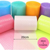 20cmx5 Meters Pink Blue Lovely Heart Shape Bubble Wrap Shockproof Package For Gifts Box Fragile Glass Goods Pack Party Decor