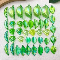 Mix 20/50pcs resin leaf series pendant accessories, DIY necklace, earring, keychain jewelry making fashion accessories