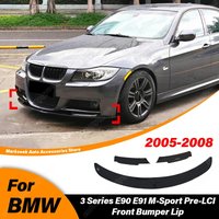 For BMW 3 Series E90 E91 M-Sport Pre-LCI 2005 2006 2007 2008 Front Bumper Splitter Lip Spoiler Exterior Accessories Car BodyKits