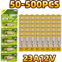 50/500PCS 23A 12V Alkaline Battery A23 23GA A23S E23A EL12 MN21 MS21 V23GA GP23A LRV08 for Remote Control Doorbell Toy Dry Cell