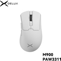 Delux M900 Wireless Gaming Mouse Ergonomic PAW3311 63g Magnetic RGB Charging Dock for Right Big Hand PC Gamer