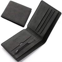 Fashion PU Leather Men Wallet Large-capacity Multi-card Slot Card Bag Folding Money Bag Lightweight Short Skin Short Purse