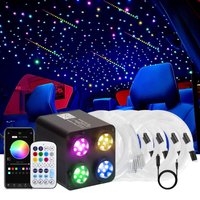 36W 4 Port Starlight Headliner Kit with Shooting Stars for Car Roof RGBW APP&Music Sync Home Use Fiber Optic Ambient Light image 4