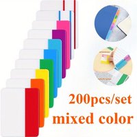 200self-adhesive color index stickers,10 colors of writable and repositionable page markers-Ideal for organizing documents,books
