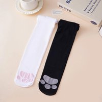 Cosplay Above Knee Cat Paw Long Socks Kawaii Lolita JK Thigh High Stockings Pantyhose Cat Claw Stockings Women
