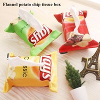Cute Soft Velvet Printed Tissue Box Suitable for Bedrooms, Living Rooms, Car Mounted Portable Drawers, Paper Bags