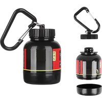 100ml Protein Powder Refillable Bottles with Keychain Funnel Portable Supplement Container for Travel Gym Workout Fitness