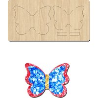 BC122 Double Layer Butterfly Shaped Wooden Cutting Die, Suitable For Most Machines