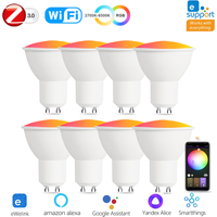 Zigbee GU10 WiFi Smart Led Bulbs RGB C+W Dimmable Lamps Spotlight EWelink App Control Light Bulbs Voice Alexa Alice Smartthings