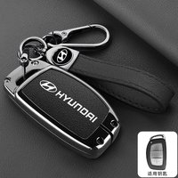3 Buttons Zinc Alloy Leather Car Key Case For Hyundai Tucson Sonata Santa Fe Elantra Accent Solaris Verna ix25 ix35 i20 i30 i40