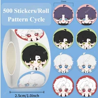 500Pcs/Roll Love and Deepspace Sylus Xavier Zayne Rafayel Caleb Expression Decorative Stickers Cartoon Account Stickers 1/7Pcs