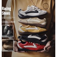 Maden Unisex Fall Vintage Patchwork Racing Shoes Breathable German Trainers Sneakers Thin Sole Casual Lace-Up Sport Winter Shoes