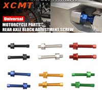 Motorcycle Universal M8 Chain Adjuster Bolt CNC Rear Axle Blocks Swingarm Adjusting Screw For YAMAHA HONDA KAWASAKI SUZUKI