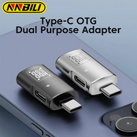 NNBILI NEW 2-in-1 USB Type C OTG Adapter USB-C Male To USB 2.0 Female Adapter For Macbook Xiaomi HUAWEI Samsung OTG Connector