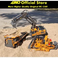 2.4G Remote Control Excavator Dump Truck RC Model Car Toy Professional Alloy Plastic Simulation Construction Vehicle for Kids