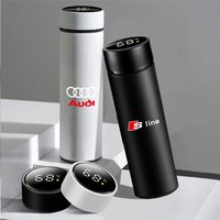1PC Car Stainless Smart Thermos Mug Intelligent Temperature Display Bottle For audi a4 b8 a3 8p b9 a6 c7 8v b6 a5 b7 q5 c6 a1 q3