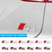 3D ABS Q3 Q4 Q5 Q6 Q7 Q8 Emblem Sticker Badge Decals Auto Side Body Trunk Stickers Decorate Accessories For Audi Sline QUATTRO S