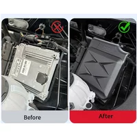 For Audi A4 A5 2017-2024, A6 2019 2020 2021 2022 2023 2024, Q5 2018-2024 Dustproof ABS Engine Computer Cover Protective Lid